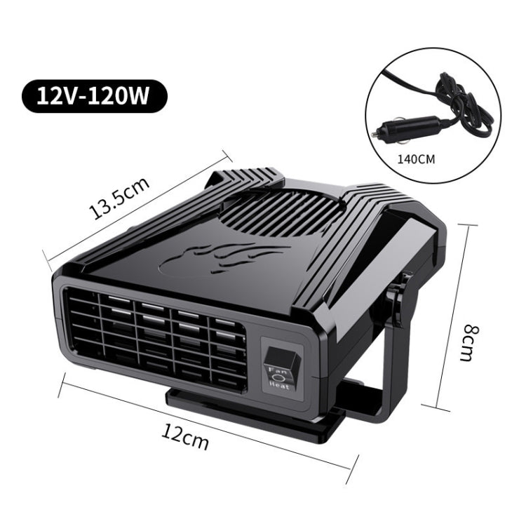 12V Car Heater Fan Defrost Defogger(Black) - Heating & Fans by buy2fix | Online Shopping UK | buy2fix