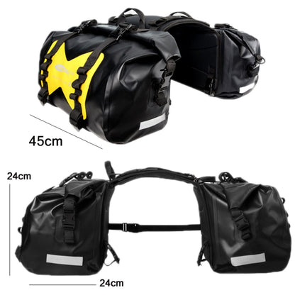 AFISHTOUR FM2021 Large Capacity Waterproof Motorcycle Rear Seat Bag, Color: Yellow - In Car by AFISHTOUR | Online Shopping UK | buy2fix