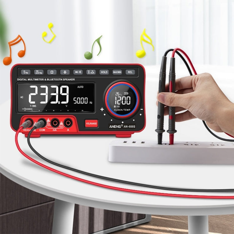 ANENG AN-888S Bluetooth Audio Display Voltage Current Multimeter, Standard No Battery(Black Red) - Consumer Electronics by ANENG | Online Shopping UK | buy2fix