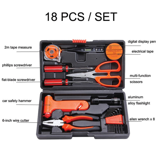 18 PCS / Set JT-18 Car Life Hammer Hand Tools Set by buy2fix