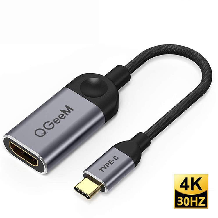 QGeem QG-UA01 USB Type-C To HDMI Adapter(Grey) - Computer & Networking by QGeem | Online Shopping UK | buy2fix