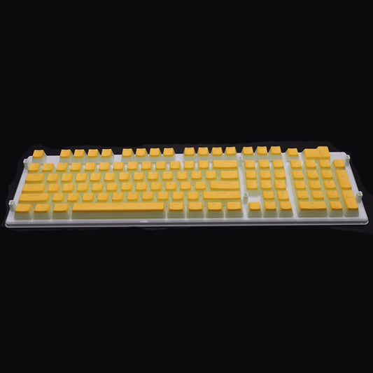 Pudding Double-layer Two-color 108-key Mechanical Translucent Keycap(Lemon Yellow) by buy2fix