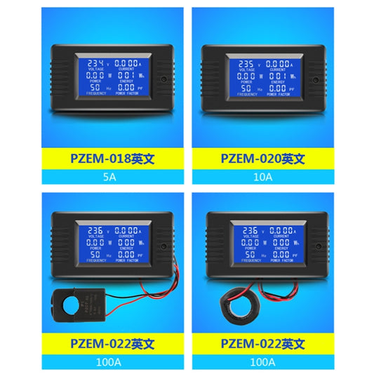 Peacefair English Version Multifunctional AC Digital Display Power Monitor, Specification: 10A by Peacefair