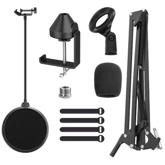 Desktop Foldable Live Condenser Microphone Gimbal Bracket by buy2fix