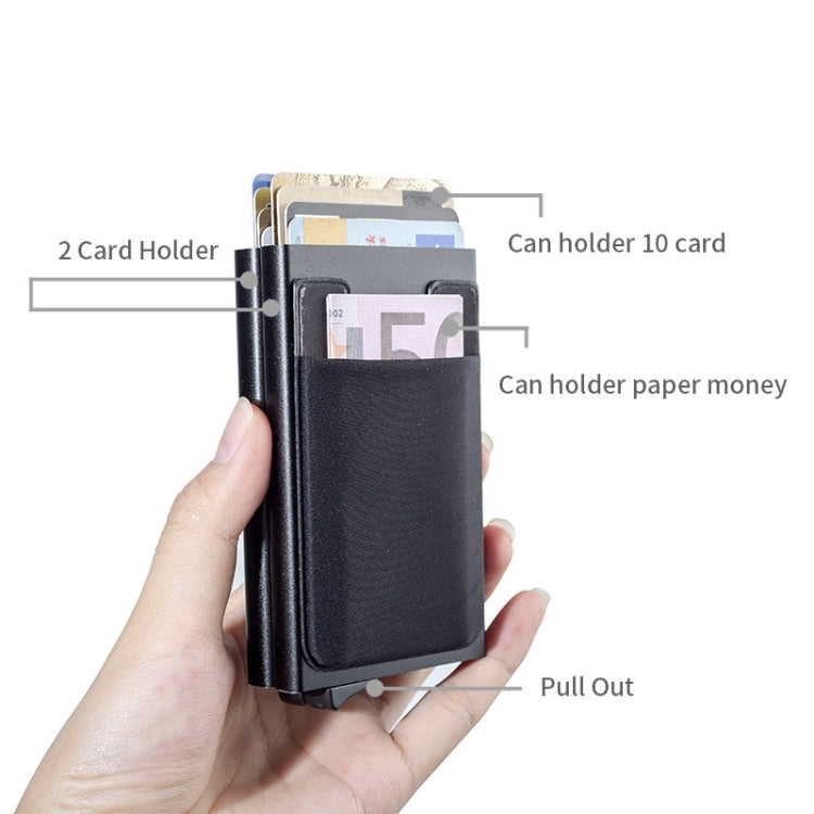 RFID Aluminum Alloy Anti-Degaussing Coin Card Holder(Black) - Antimagnetic RFID Package by buy2fix | Online Shopping UK | buy2fix