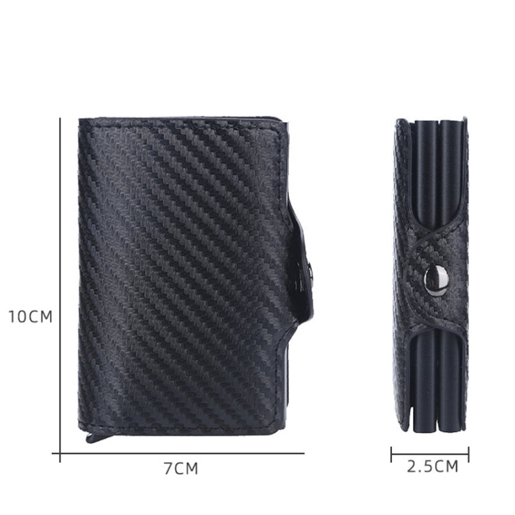 Baellerry K9172 RFID Double Aluminum Box Card Holder Automatic Pop-up Card Holder(Black) by Baellerry