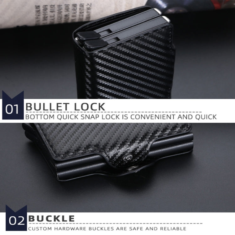 Baellerry K9172 RFID Double Aluminum Box Card Holder Automatic Pop-up Card Holder(Black) by Baellerry