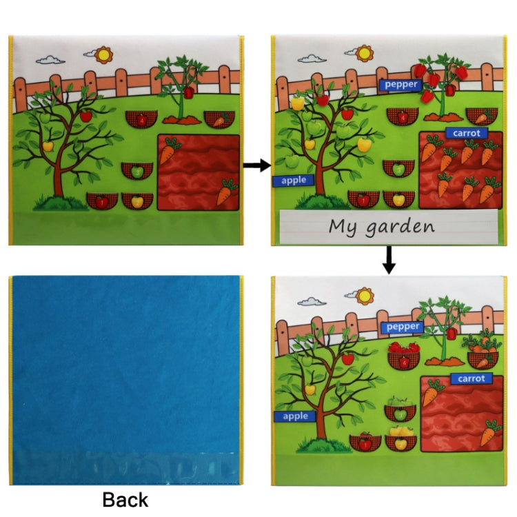 Story Theme Portable Felt Board Classroom Desktop Auxiliary Teaching Kids(Fruit Vegetable Theme) - Early Education Toys by buy2fix | Online Shopping UK | buy2fix