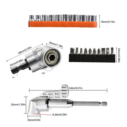 22 PCS / Set Screwdriver Corner Universal Soft Shaft Hex Handle Batch Combination Tool(Silver) - Drill & Drill Bits by buy2fix | Online Shopping UK | buy2fix