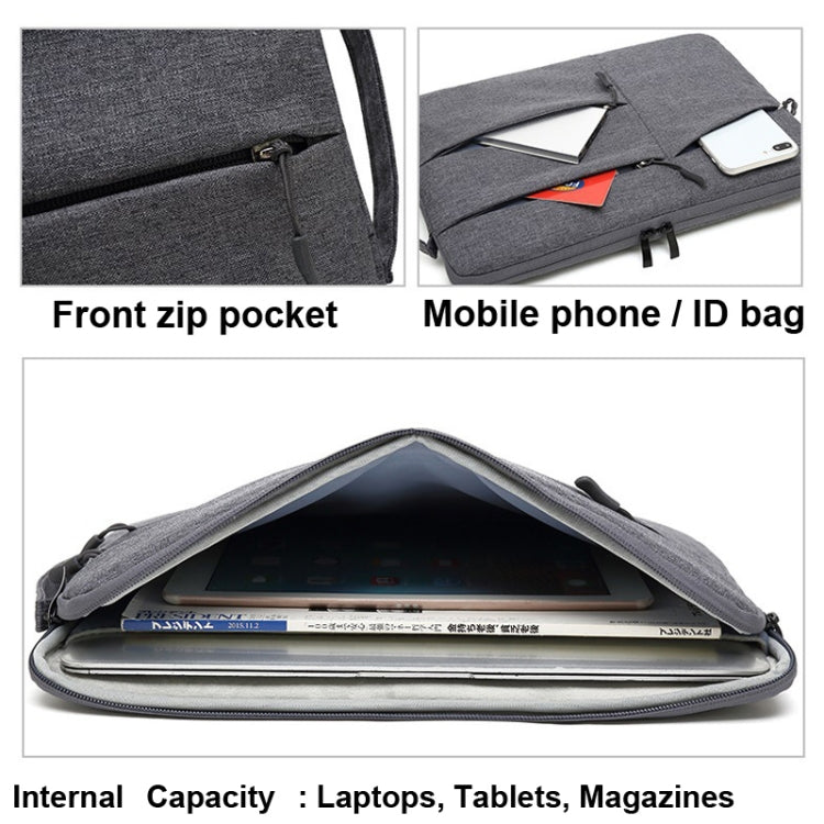 Zipper Type Polyester Business Laptop Liner Bag, Size: 13.3 Inch(Rose Red) - 13.3 inch by buy2fix | Online Shopping UK | buy2fix