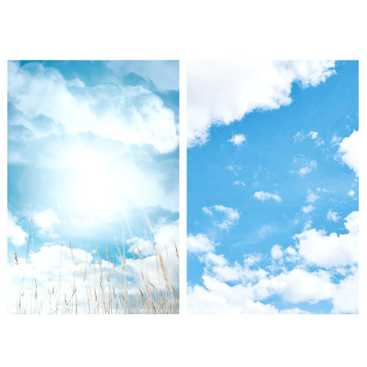 2 PCS 3D Stereoscopic Double-sided Photography Background Board(Blue Sky White Clouds) - Camera Accessories by buy2fix | Online Shopping UK | buy2fix