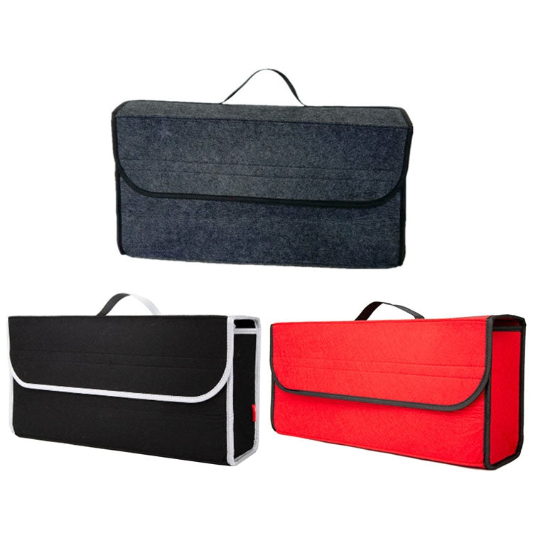 2 PCS Car Trunk Felt Folding Storage Box Car Finishing Box(Red Large) - In Car by buy2fix | Online Shopping UK | buy2fix