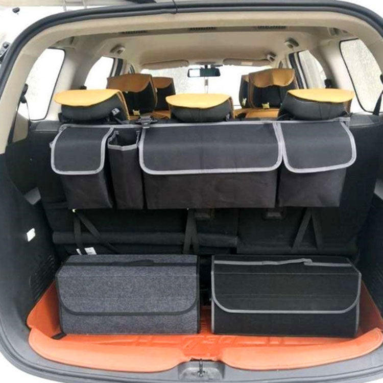 2 PCS Car Trunk Felt Folding Storage Box Car Finishing Box(Black Large) - In Car by buy2fix | Online Shopping UK | buy2fix