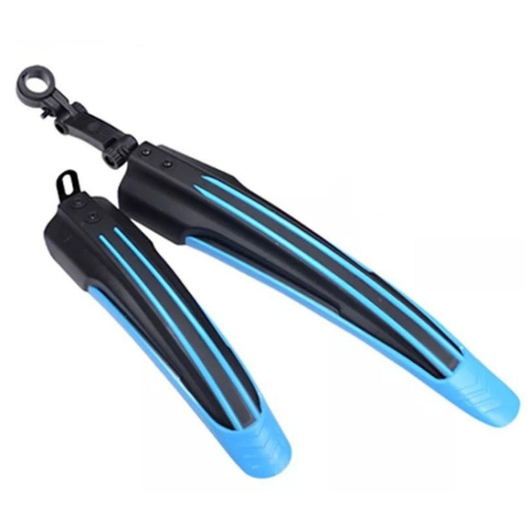 1 Set Dual Color Bicycle Mudguard Mountain Bike Fenders Set(Black Light Blue) by buy2fix