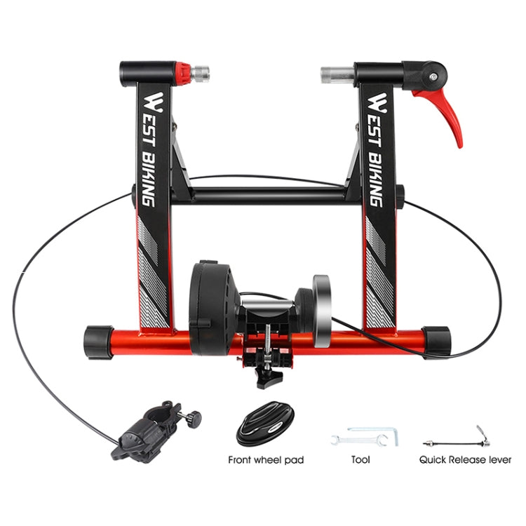 WEST BIKING Bicycle Six-speed Wire-controlled Indoor Riding Platform(Black Red) - Holders by WEST BIKING | Online Shopping UK | buy2fix