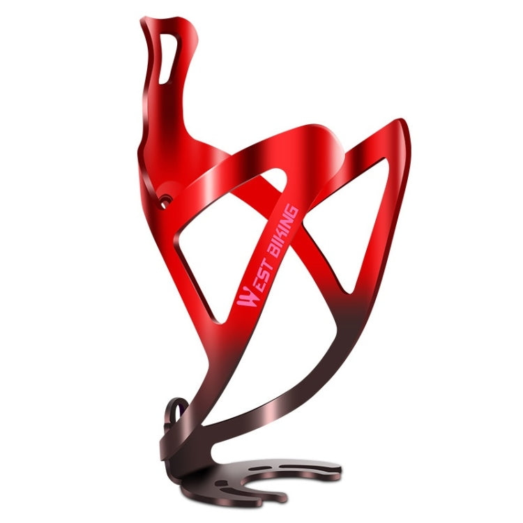 WEST BIKING Bicycle Aluminum Beverage Bottle Holder, Colour: Red Black Gradient - Holders by WEST BIKING | Online Shopping UK | buy2fix