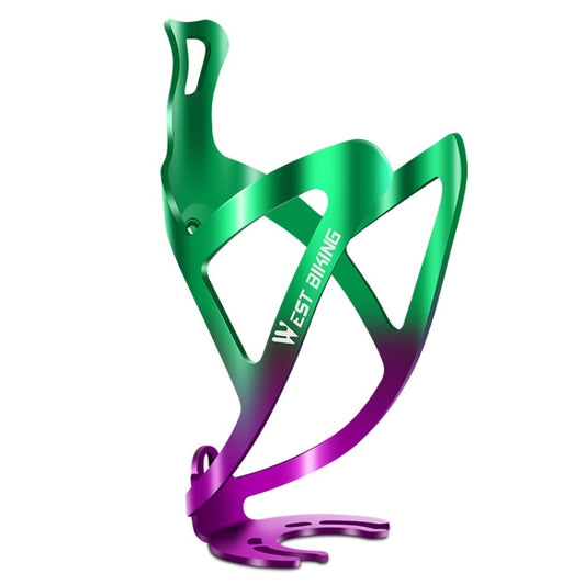 WEST BIKING Bicycle Aluminum Beverage Bottle Holder, Colour: Green Purple Gradient - Holders by WEST BIKING | Online Shopping UK | buy2fix