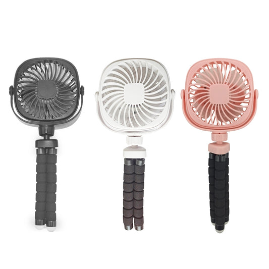 Octopus Stroller Deformation Fan Desktop Portable Handheld USB Small Fan, Colour: 2200mAh White by buy2fix