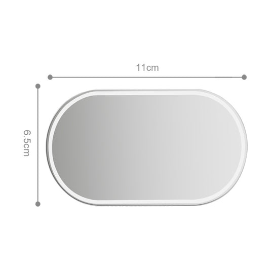 Sun Visor High-Definition Mirror Stainless Steel Makeup Mirror Oval Small by buy2fix