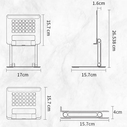 Tablet Desktop Portable Aluminum Alloy Bracket(Silver) - Desktop Holder by buy2fix | Online Shopping UK | buy2fix