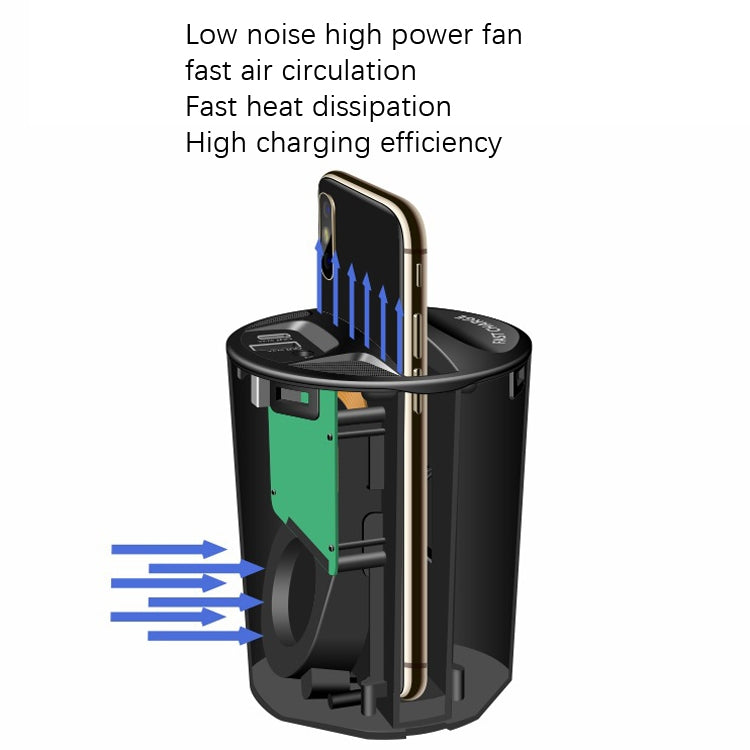 Car Cup 4 In 1 Wireless Charger Support 15W/10W/7.5W/5W Wireless Charging(X13 ) - In Car by buy2fix | Online Shopping UK | buy2fix