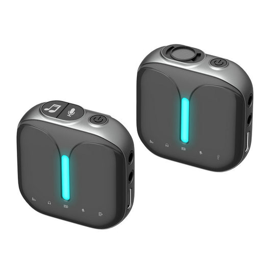 Outdoor Professional Noise-cancelling Wireless Lavalier Microphone Type-C+Apple Adapter+External Microphone by elebest