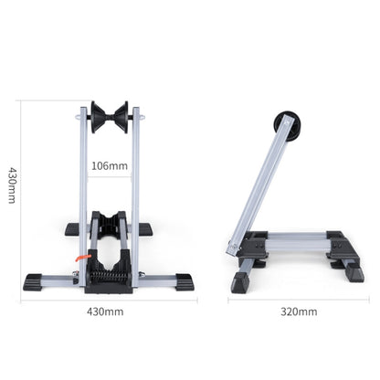 HS-027 Portable Double-Rod Mountain Bike Display Frame(Black) - Holders by buy2fix | Online Shopping UK | buy2fix