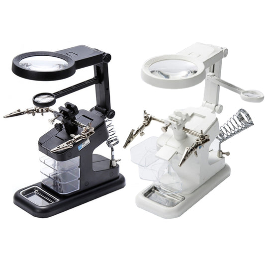 Desktop Multifunctional Chip Welding Repair Inspection Magnifying Glass with LED Light(Black) by buy2fix