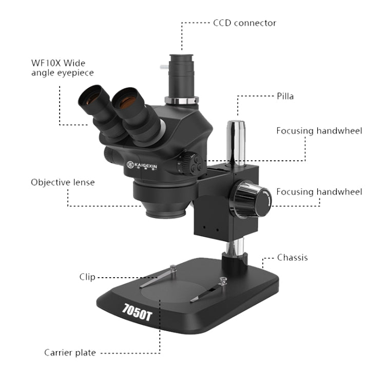 KAIGEXIN 7-50X High-definition Binocular Continuous Zoom Microscope(7050T) - Consumer Electronics by KAIGEXIN | Online Shopping UK | buy2fix