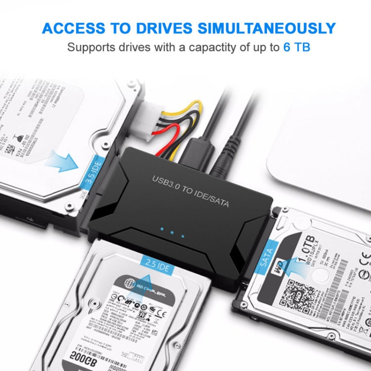 USB3.0 To SATA / IDE Easy Drive Cable External Hard Disk Adapter, Plug Specifications: US Plug - USB to IDE / SATA by buy2fix | Online Shopping UK | buy2fix