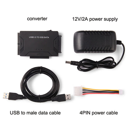 USB3.0 To SATA / IDE Easy Drive Cable External Hard Disk Adapter, Plug Specifications: US Plug - USB to IDE / SATA by buy2fix | Online Shopping UK | buy2fix