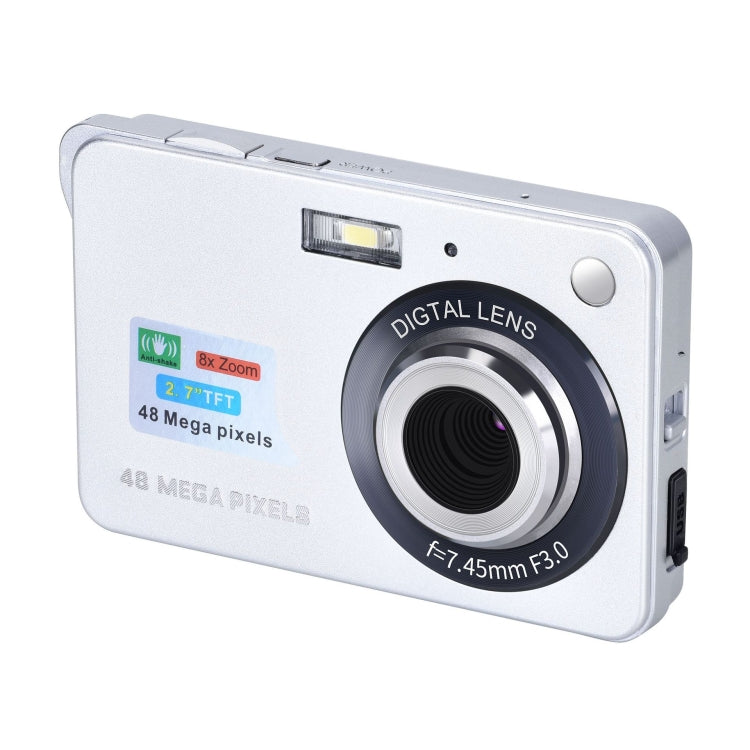 K09 48 Million Pixel CCD HD Digital Camera Retro Self-Portrait Video Camera(Silver) - Video Cameras by null | Online Shopping UK | buy2fix