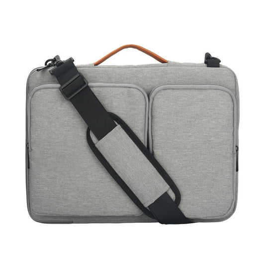 Nylon Waterproof Laptop Bag With Luggage Trolley Strap, Size: 13.3-14 inch(Light Grey) - 14.1 inch by buy2fix | Online Shopping UK | buy2fix