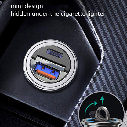 Car Fast Charge One Drag Two Cigarette Conversion Plugs, Model: PD+QC(Tarnish) - In Car by buy2fix | Online Shopping UK | buy2fix