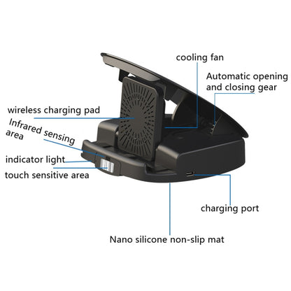 Car Intelligent Automatic Wireless Charge Mobile Phone Bracket - In Car by buy2fix | Online Shopping UK | buy2fix