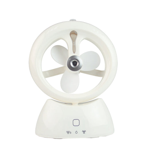 Mini USB Rechargeable Spray Fan Student Dormitory Office Desktop Mute Fan(Glossy White) - Consumer Electronics by buy2fix | Online Shopping UK | buy2fix