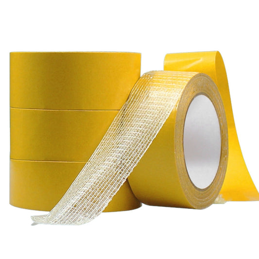 2 PCS 5mmx50 m Double-sided Fiberglass Grid Sticky Adhesive Fiber Transparent Mesh Tape - Tapes by buy2fix | Online Shopping UK | buy2fix