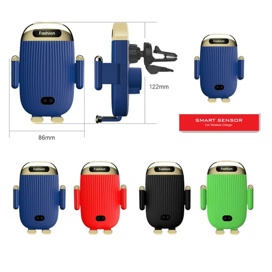 S18 15W Car Wireless Charger Phone Holder, Color: Blue by buy2fix