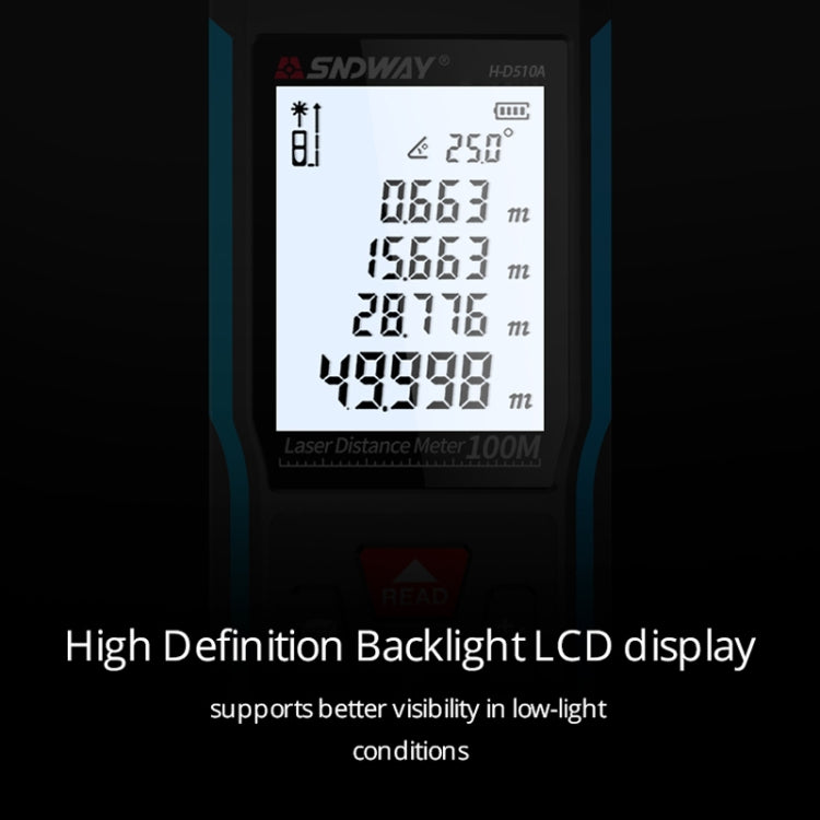 SNDWAY H-D100A Handheld Laser Rangefinder Infrared Measuring Instrument, Distance: 100m - Consumer Electronics by SNDWAY | Online Shopping UK | buy2fix