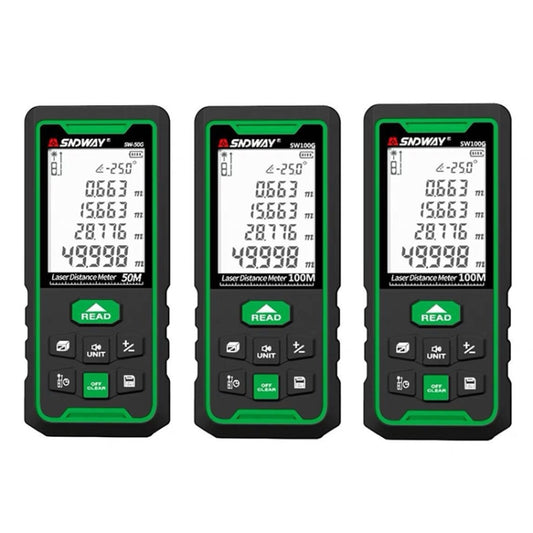 SNDWAY SW50G High-precision Indoor and Outdoor Green Laser Rangefinder, Distance: 50m by SNDWAY