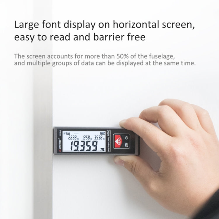 SNDWAY SW-BT40 Laser Rangefinder Infrared Measuring Ruler, Style: 40m Bluetooth Version - Consumer Electronics by SNDWAY | Online Shopping UK | buy2fix