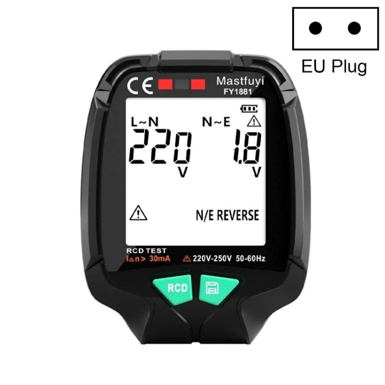 FUYI FY1881 High Precision Power Polarity Phase Socket Tester(EU Plug) - Consumer Electronics by FUYI | Online Shopping UK | buy2fix