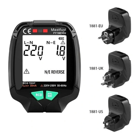 FUYI FY1881 High Precision Power Polarity Phase Socket Tester(UK Plug) by FUYI