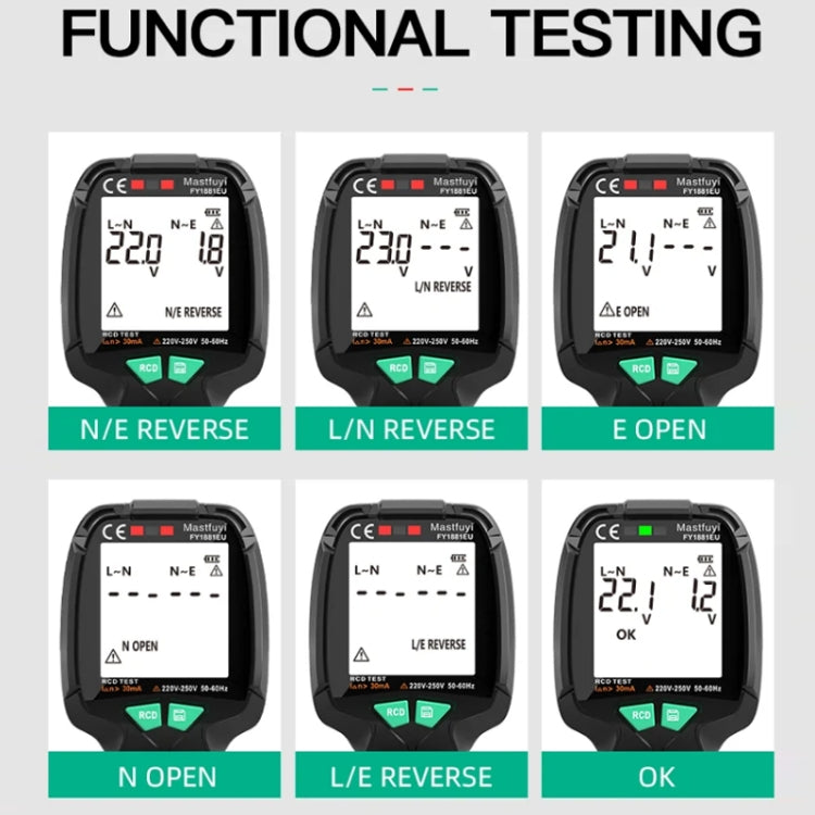 FUYI FY1881 High Precision Power Polarity Phase Socket Tester(US Plug) - Consumer Electronics by FUYI | Online Shopping UK | buy2fix