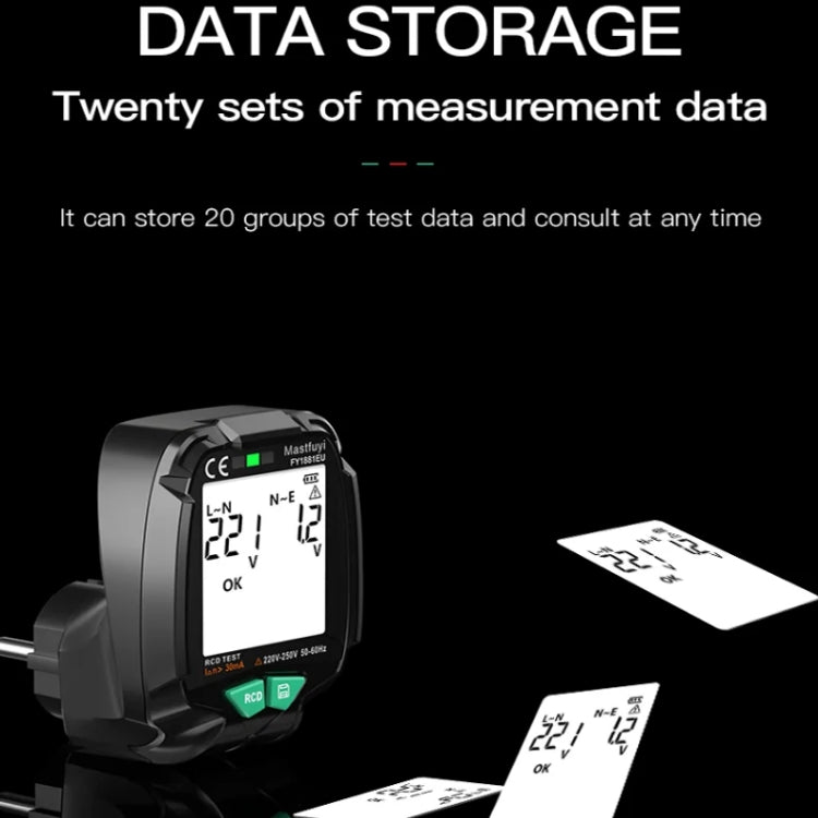 FUYI FY1881 High Precision Power Polarity Phase Socket Tester(EU Plug) - Consumer Electronics by FUYI | Online Shopping UK | buy2fix