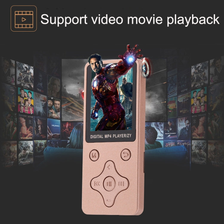 T68 Card Lossless Sound Quality Ultra-thin HD Video MP4 Player(Rose Gold) - Consumer Electronics by buy2fix | Online Shopping UK | buy2fix