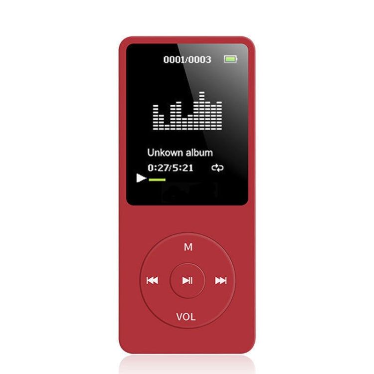 Card Ultra-thin Lossless MP4 Player With Screen(Red) by buy2fix