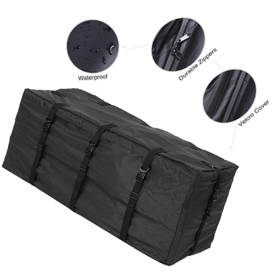 420D Waterproof Cloth Double Zipper 8 Buckle Roof Bag Luggage Bag,Style: Roof Bag+Non-slip Mat by buy2fix