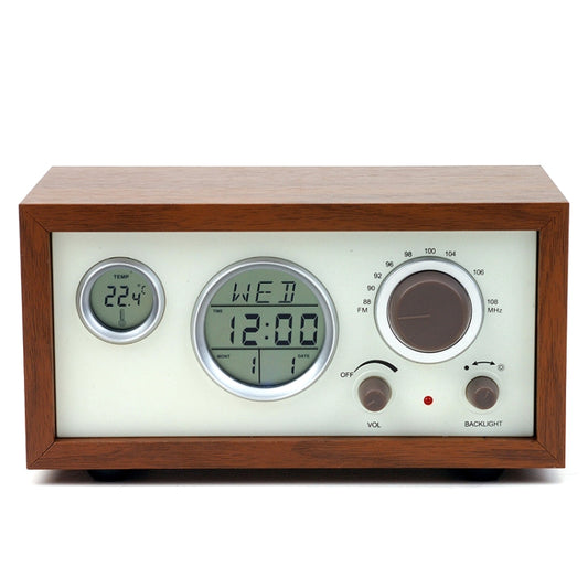 SY-601 Home Multifunctional Retro Wooden Radio Electronic Thermometer Alarm Clock(Wood Color) - Consumer Electronics by buy2fix | Online Shopping UK | buy2fix