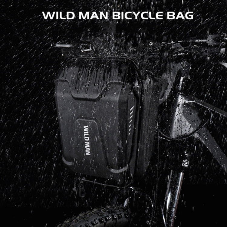 WILD MAN E8 3L Bicycle EVA Hard Shell Head Bag(Black) - Bicycle Bags by WILD MAN | Online Shopping UK | buy2fix